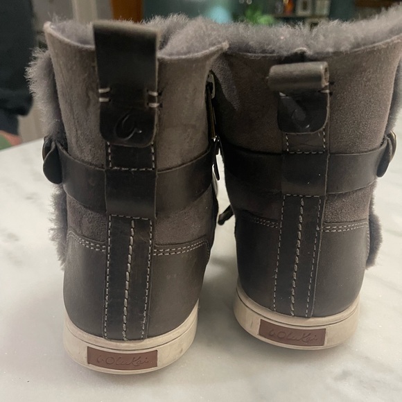 Olukai Pehuea Hulu Sherpa lined bootie - Picture 3 of 7